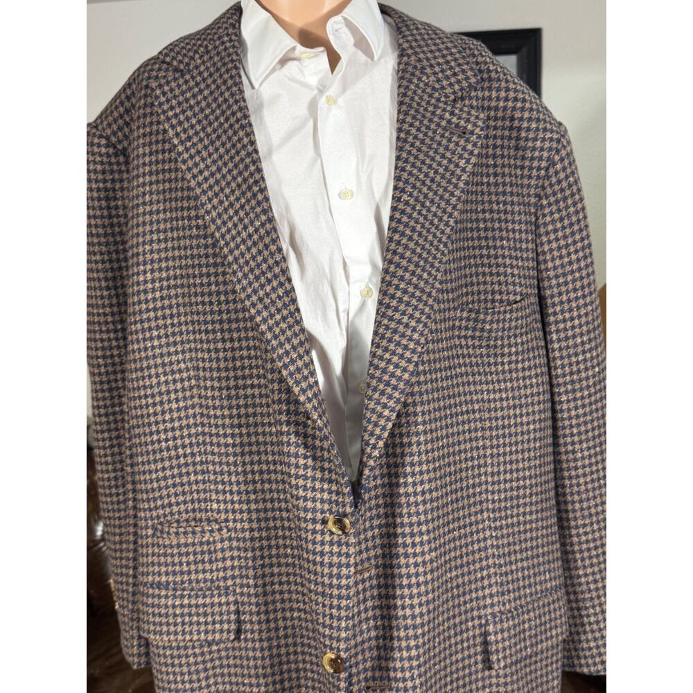 Brunello Cucinelli Houndstooth 64 54RUS Wool Cashmere Tweed Flannel XXXL Blazer